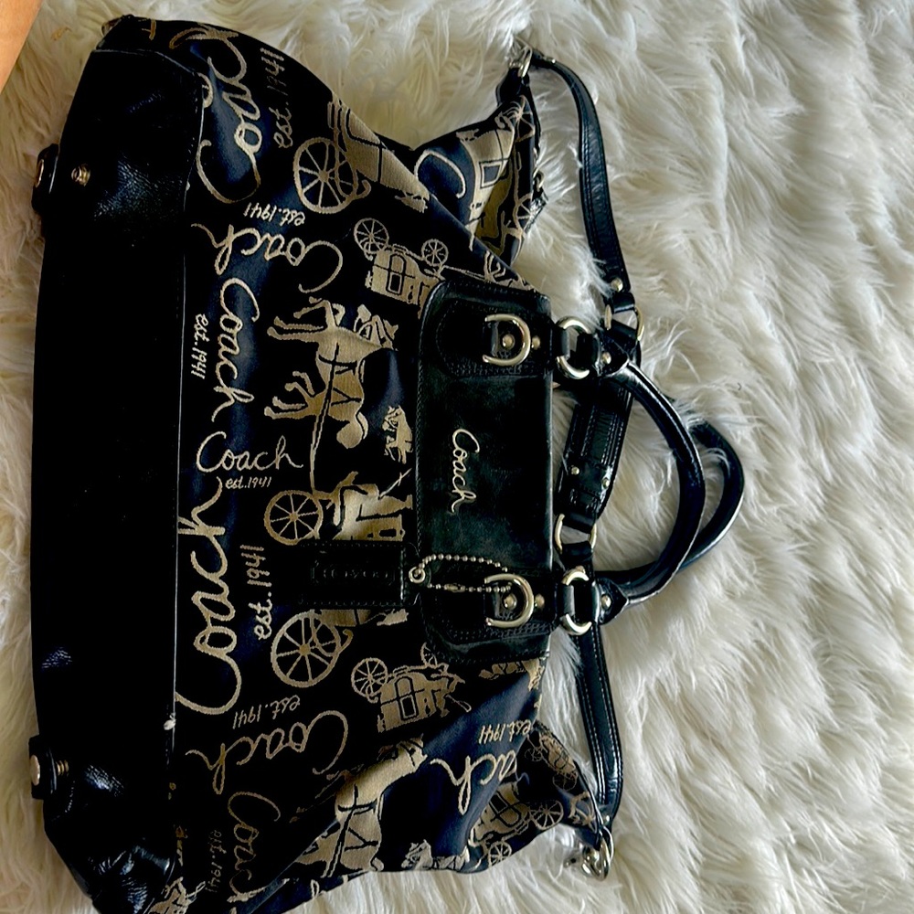 Y2k vintage black coach bag